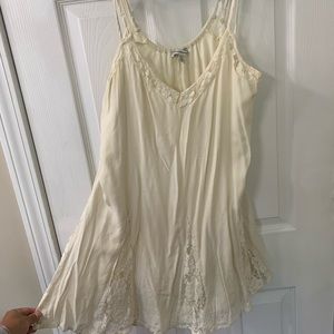 American Eagle Flowy Dress, Cream, Medium